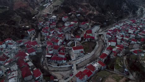 aerial view of myki, village in the xanthi,greece. the majority of the population in the municipality are members of the turkish minority