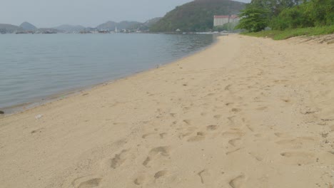 sandy shore of pantai pede labuan bajo in labuanbajo, east nusa tenggara, indonesia