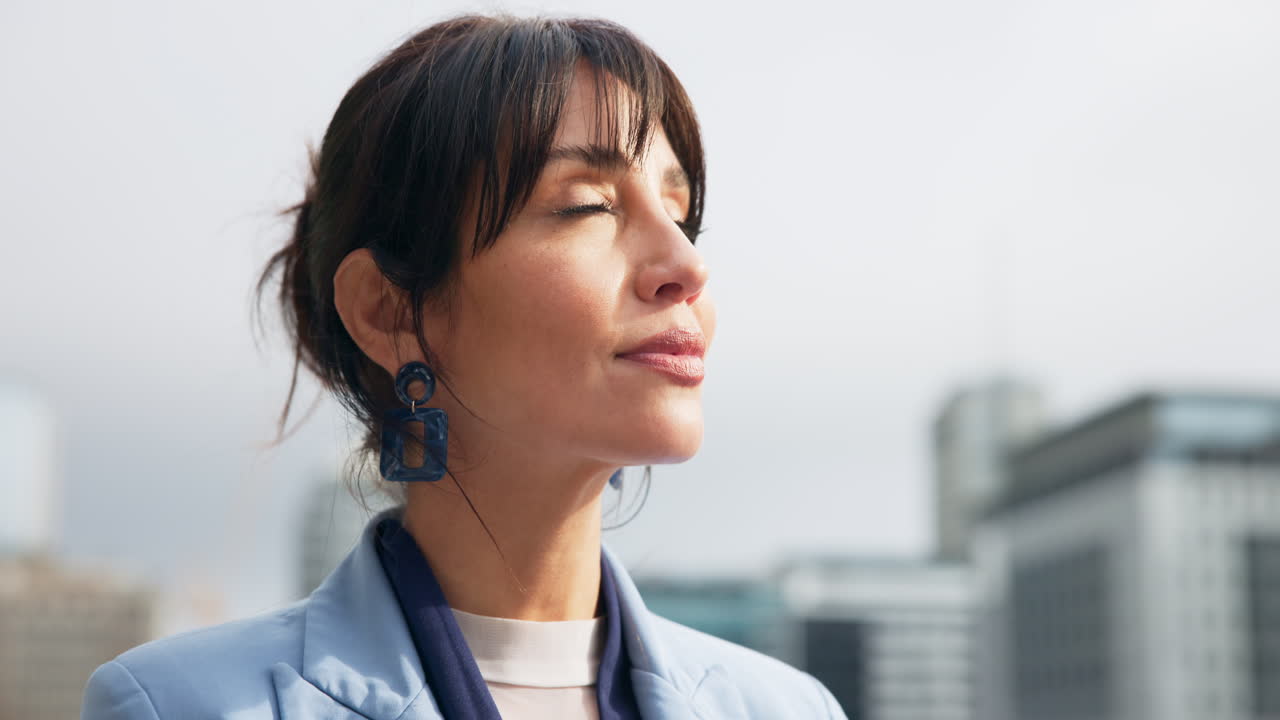 Businesswoman Relaxing Outdoors