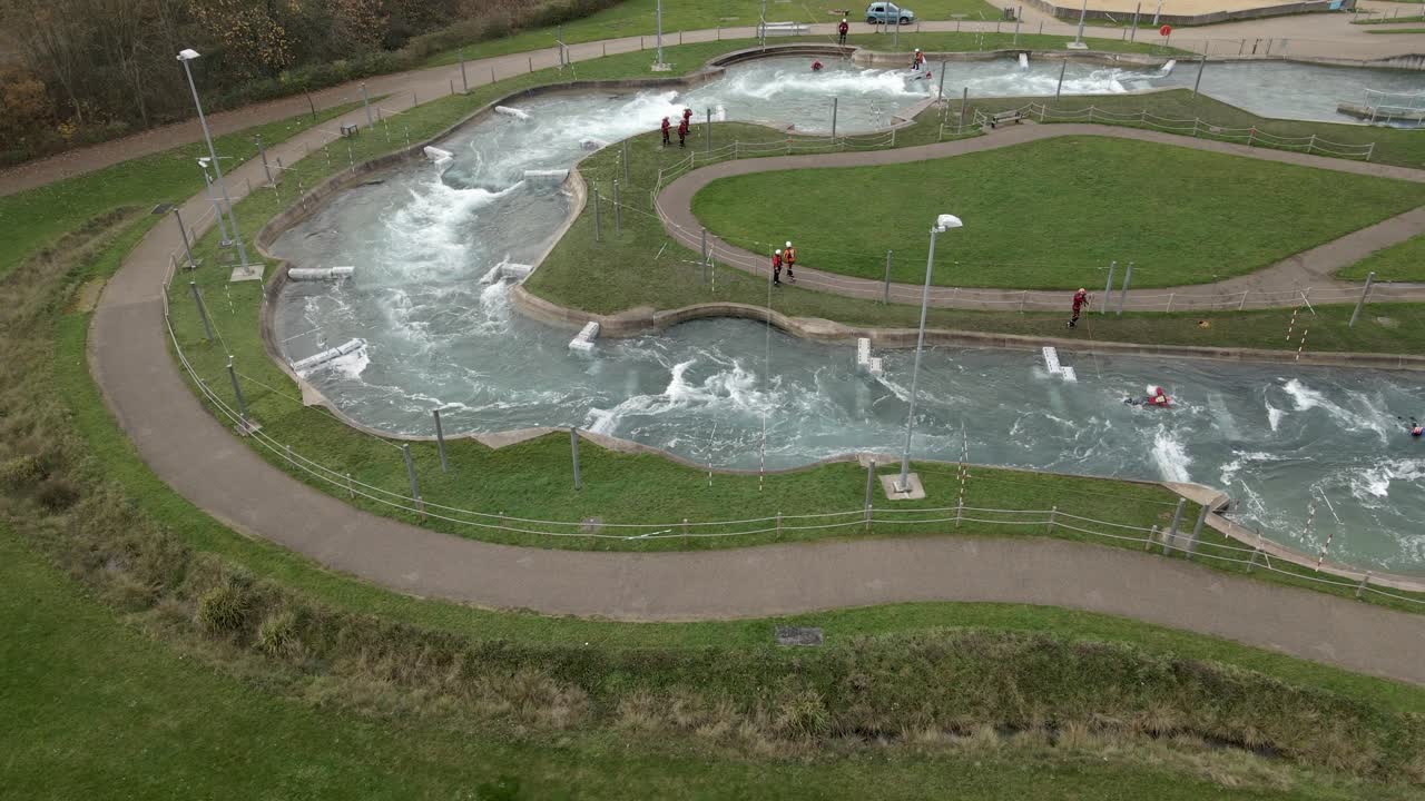 Whitewater Kayaking and Canoeing Training and Rescue Exercise