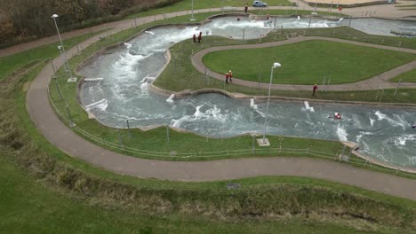 whitewater kayaking and canoeing training and rescue exercise