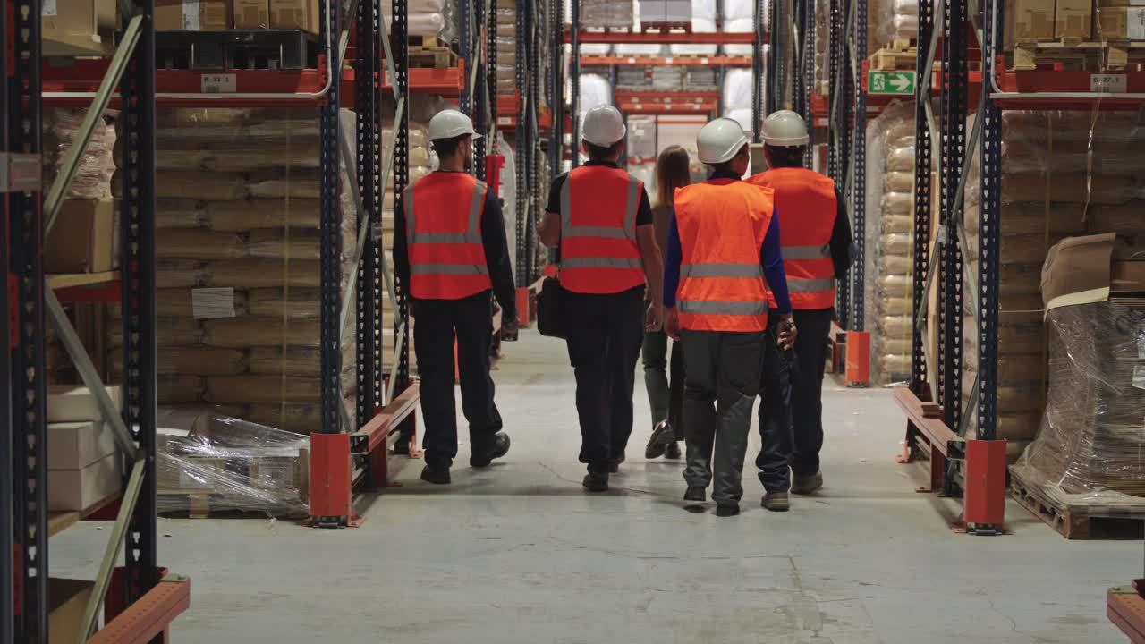 Warehouse Workers Inspecting Inventory