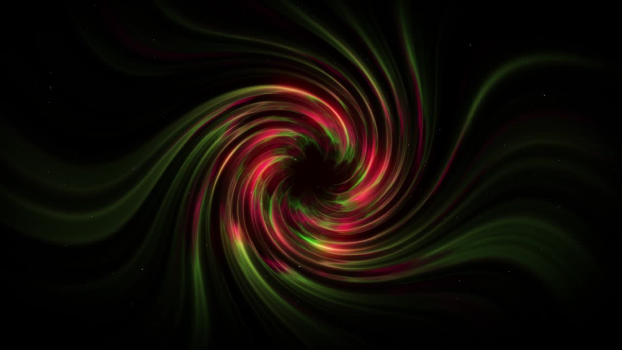 fondo abstracto. remolino brillante. el concepto de espacio - tiempo. verde color rojo. animación 3d.