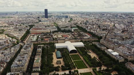 vista aérea del centro de la ciudad de parís