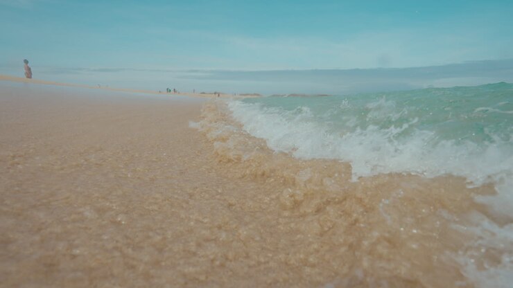 Waves on the Beach with People