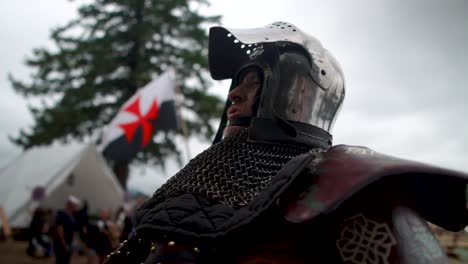 viking warriors putting on their armor in readiness for battle