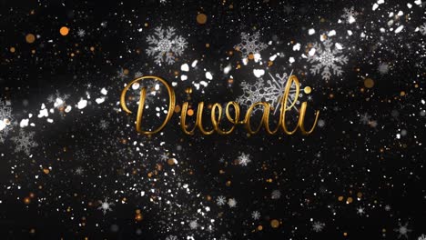 Animation-Von-Diwali-Text-Und-Sternschnuppe-über-Scheinwerfern