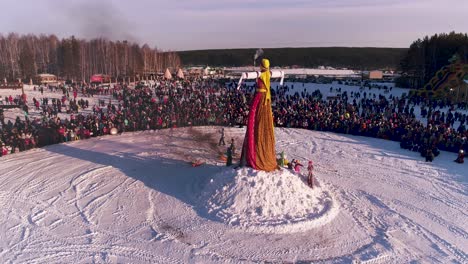festival de maslenitsa en invierno