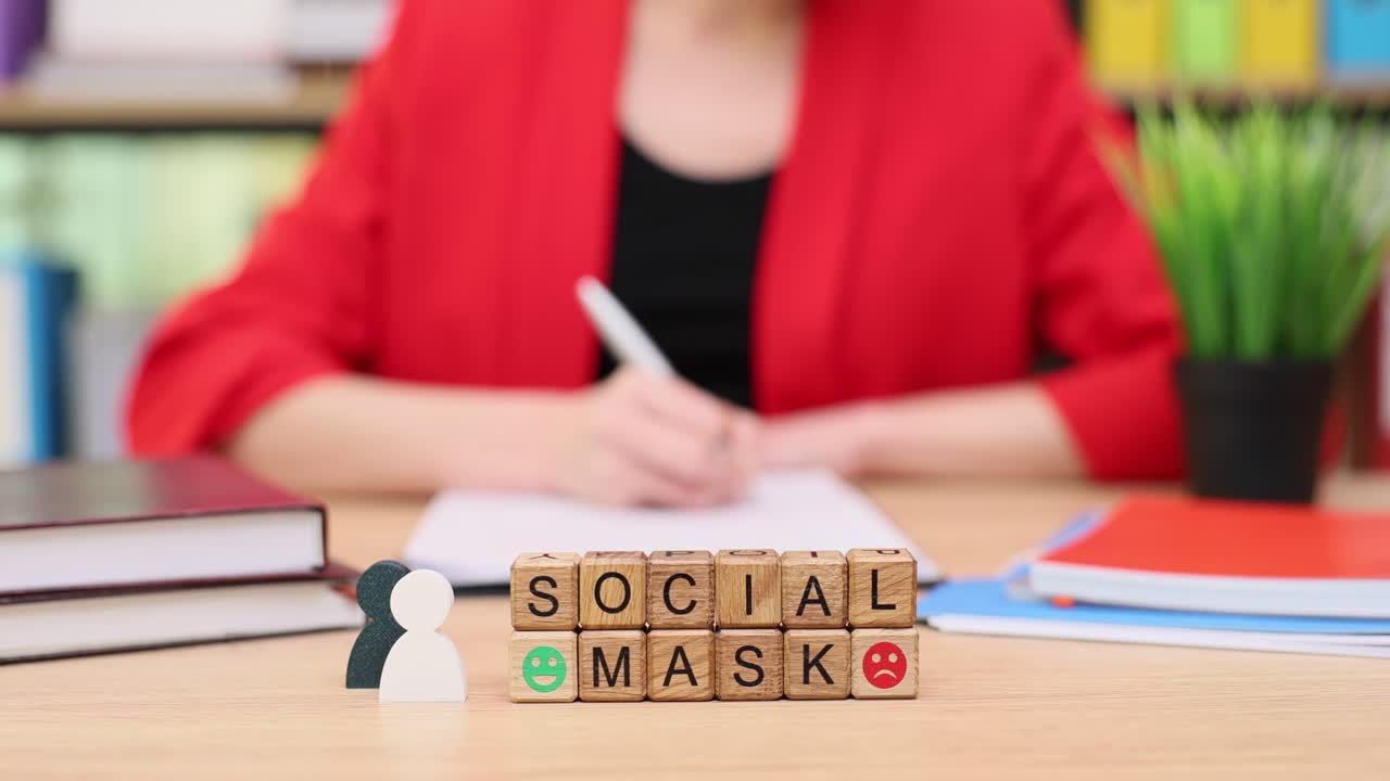 The concept of wearing a social mask
