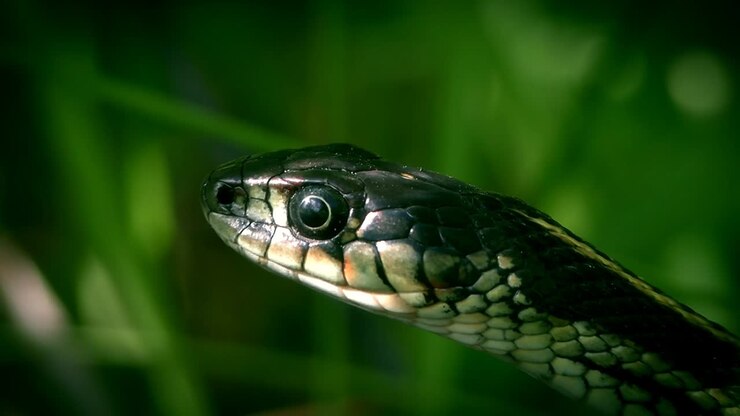 Um clipe sobre uma cobra rastejando