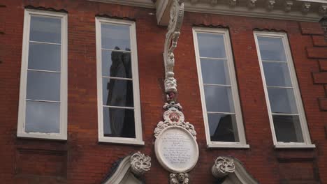 decor on the building in rochester. kent, england, uk