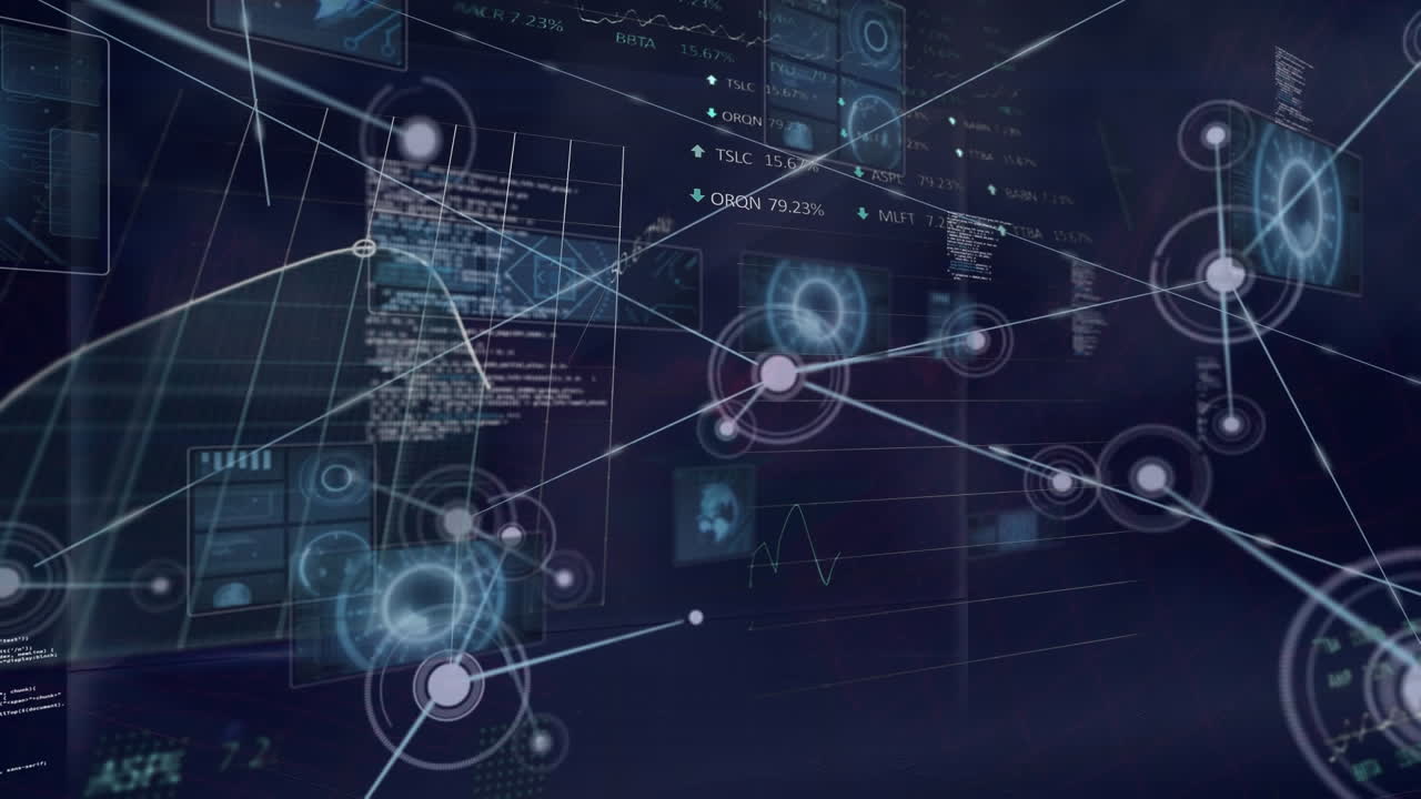 Animation of data processing over network of connections