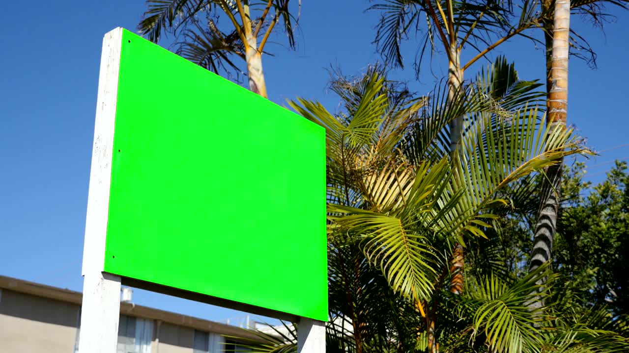 cartel publicitario en blanco para personalización en 4k