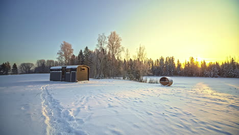 Atemberaubender-Zeitraffer-Des-Sonnenaufgangs-In-Den-Schweizer-Alpen-Im-Winter