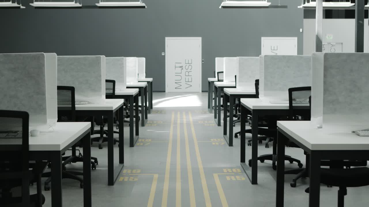 현대적인 빈 코워킹 사무실 공간