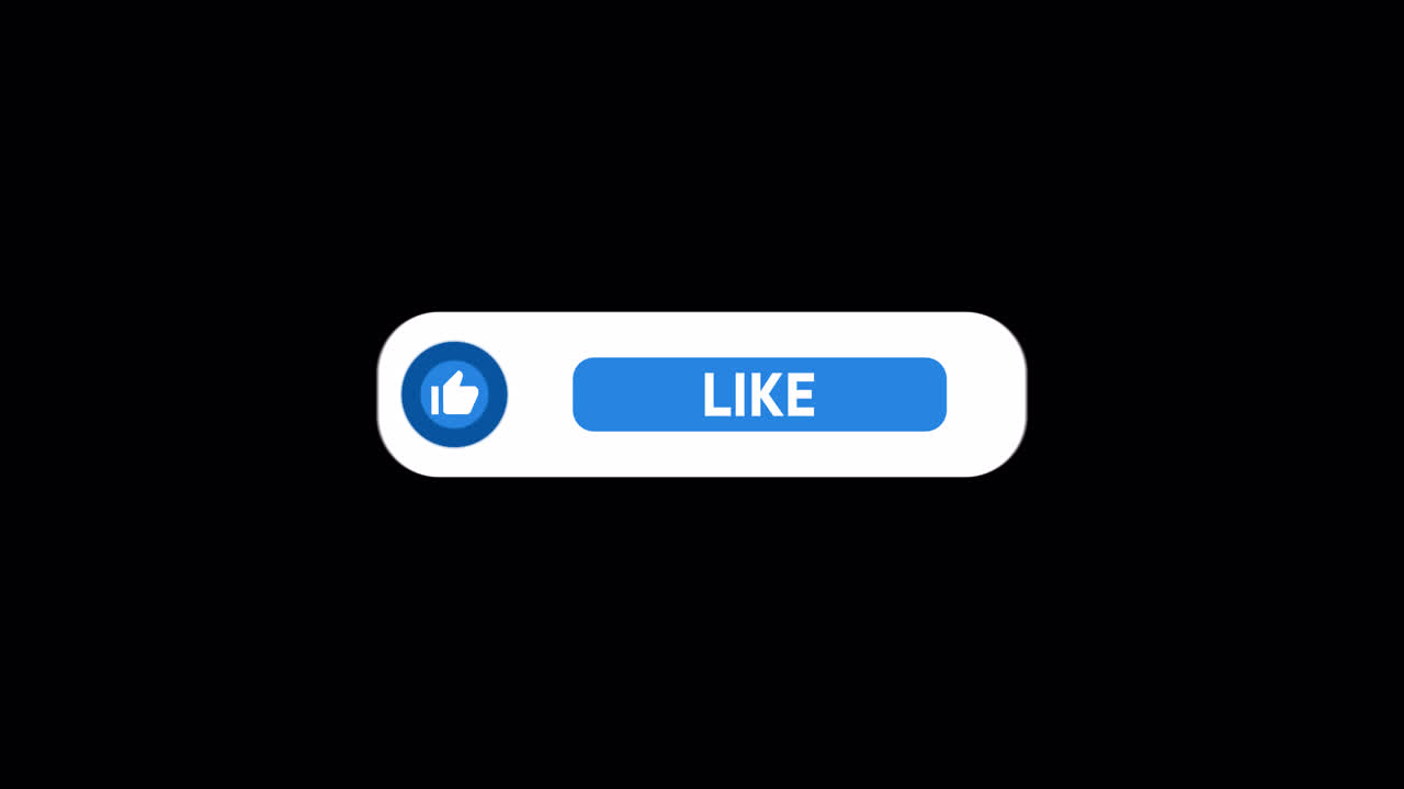 Animated Mouse Cursor Clicks Social Media Like Button