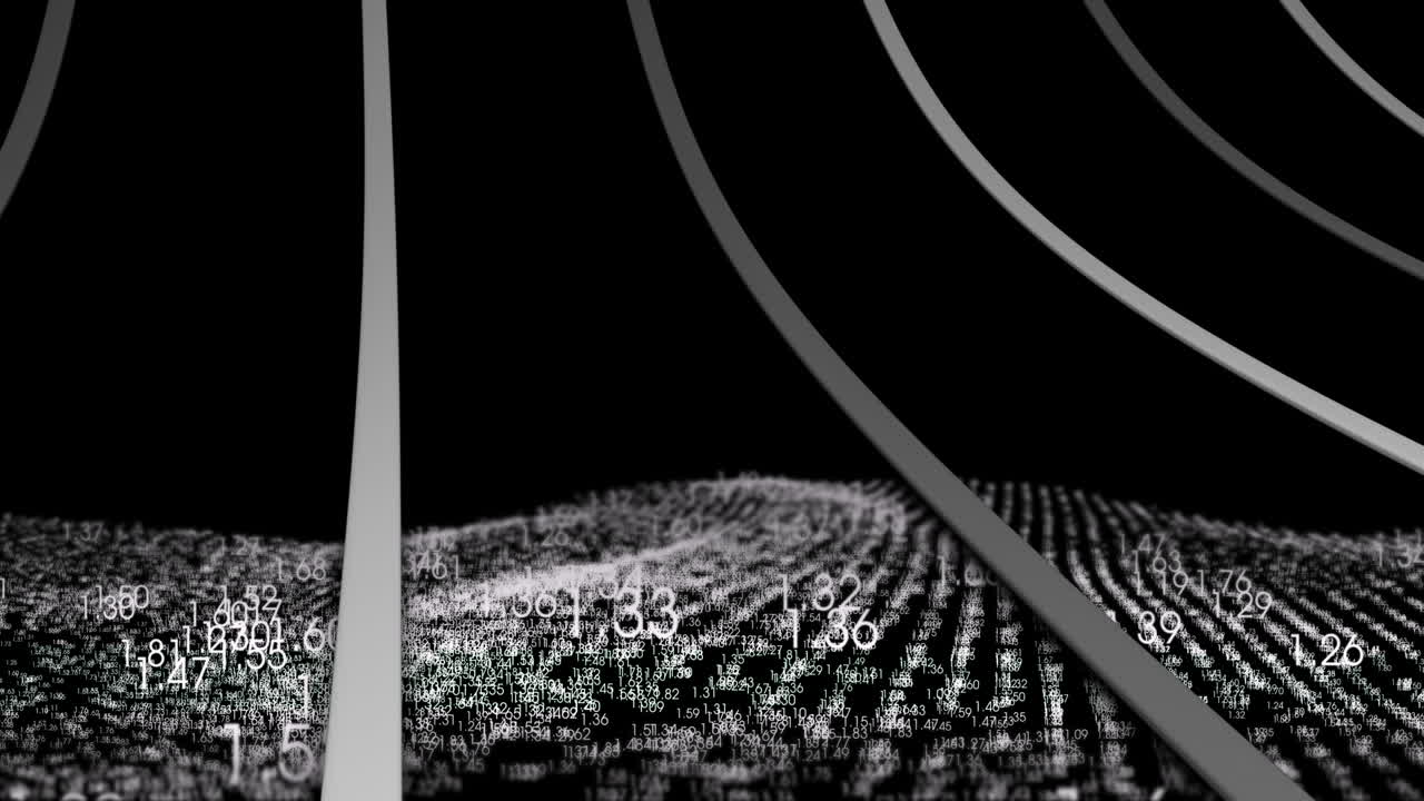 검은색 배경에 데이터 처리의 애니메이션