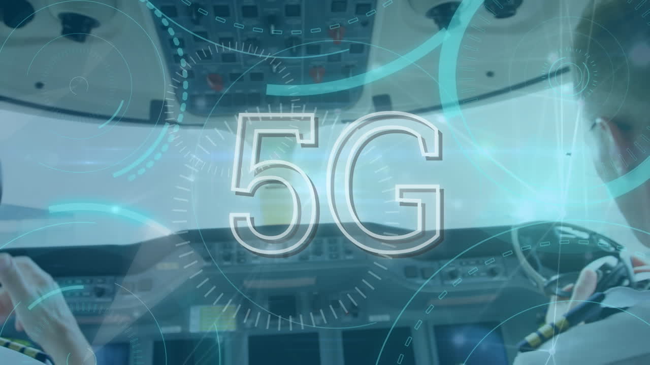 scanner di testo e neon rotondi da 5 g contro due piloti maschi nella cabina di pilotaggio dell'aereo