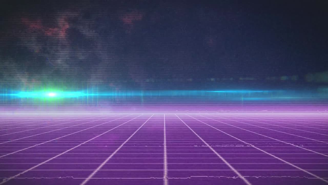 메타버스 배경에서 연기와 반 ⁇ 이는 불빛의 애니메이션