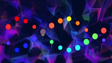 animación de adn moviéndose sobre fondo negro con conexiones