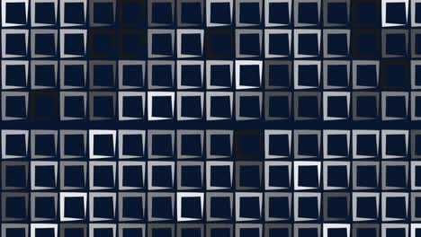 Digital-animation-of-multiple-grey-square-shapes-moving-against-blue-background
