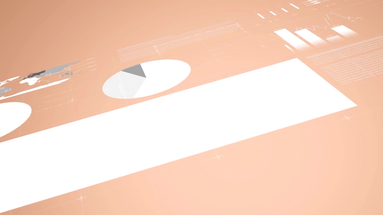 Animation de traitement de données statistiques sur fond rose