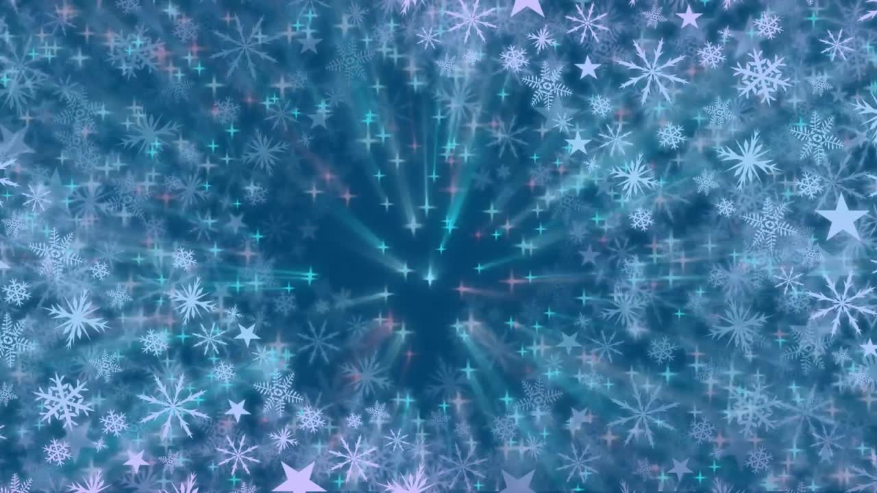 Snowflakes flying