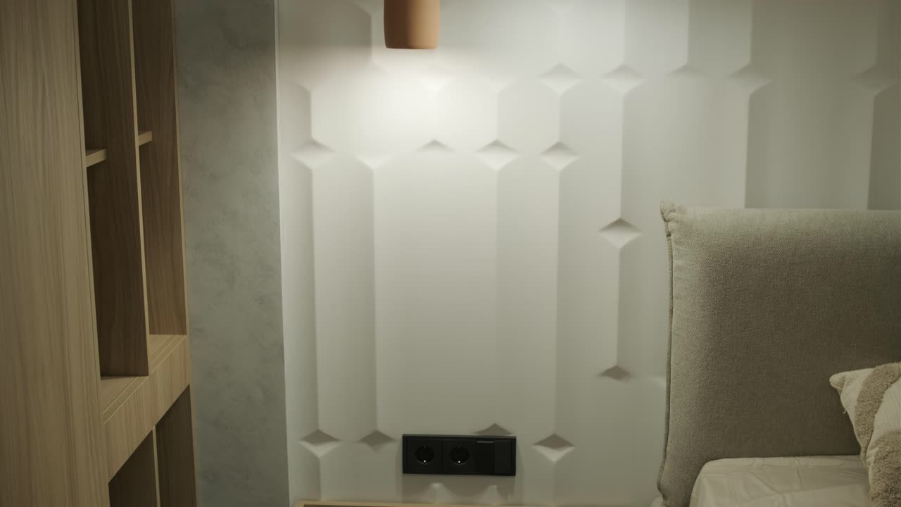 Modern Bedroom Interior with Stylish Wall Decor