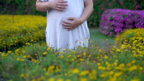 Glückliche-Schwangere-Frau-Und-Erwartetes-Baby-Zu-Hause.