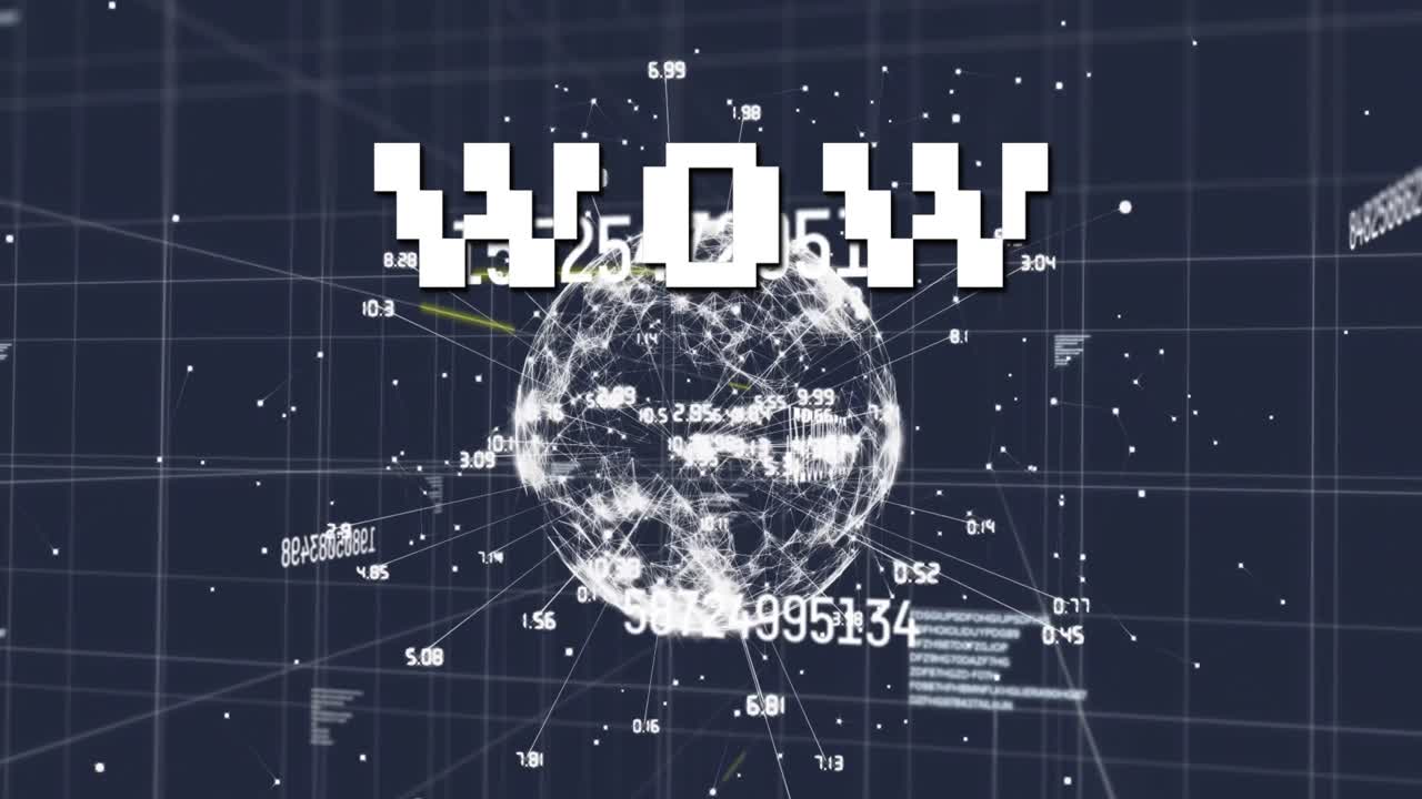 연결 네트워크를 통해 와우 텍스트의 애니메이션과 그리드에 대한 데이터 처리