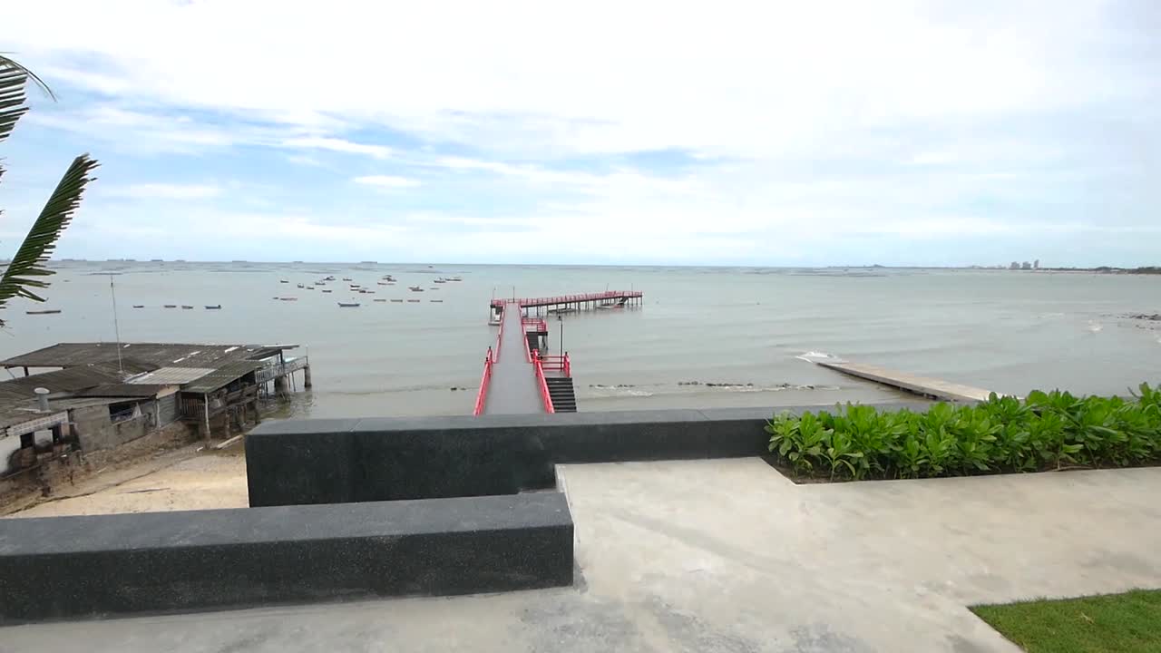 idea de decoración exterior del salón junto al mar