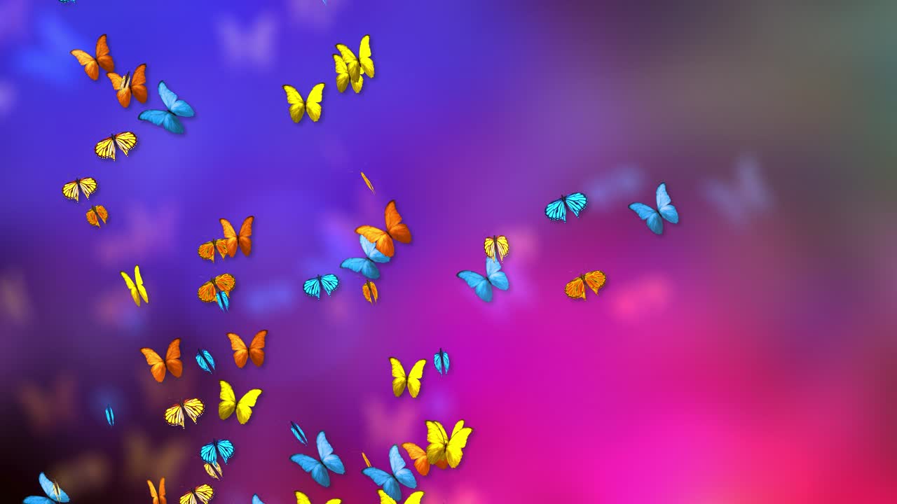 Colorful Butterflies Background
