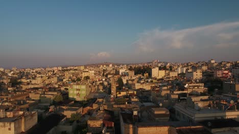 aerial view of kilis city, near the border with syria.