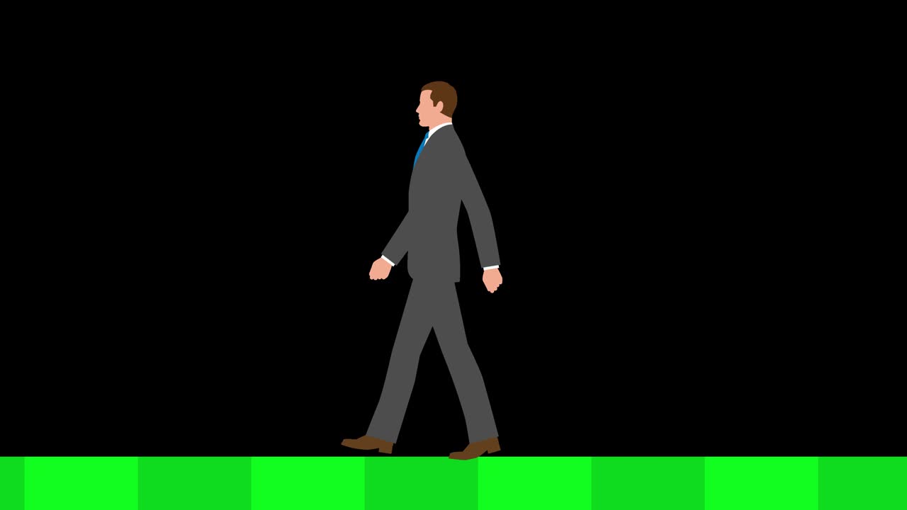 에서 볼 수 있는 슈트를 입은 걸어다니는 사업가. 비디오 배경 자료