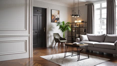 modern interior design with stone and marble
