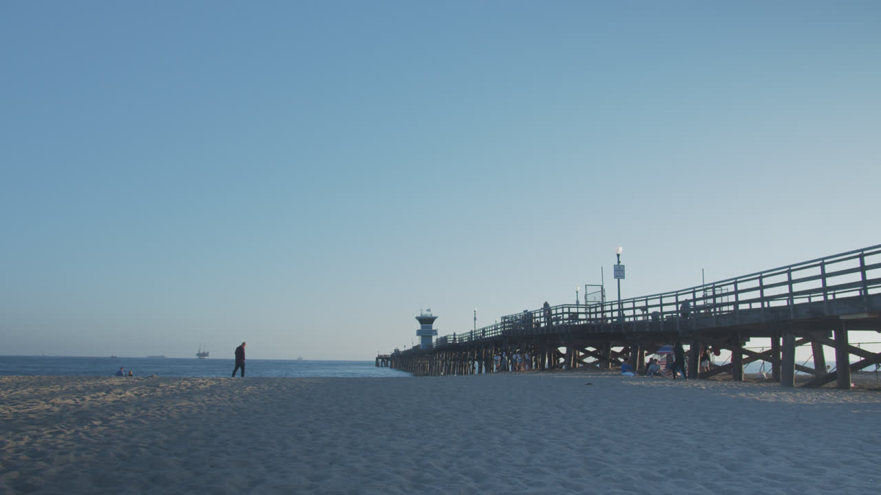 Seal Bech pier nearing Golden Hour