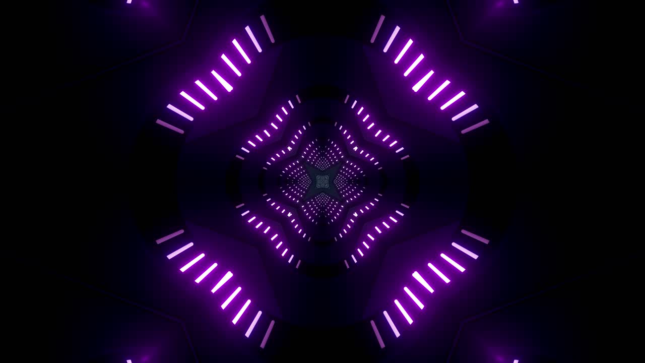 Tunnel astratto viola neon