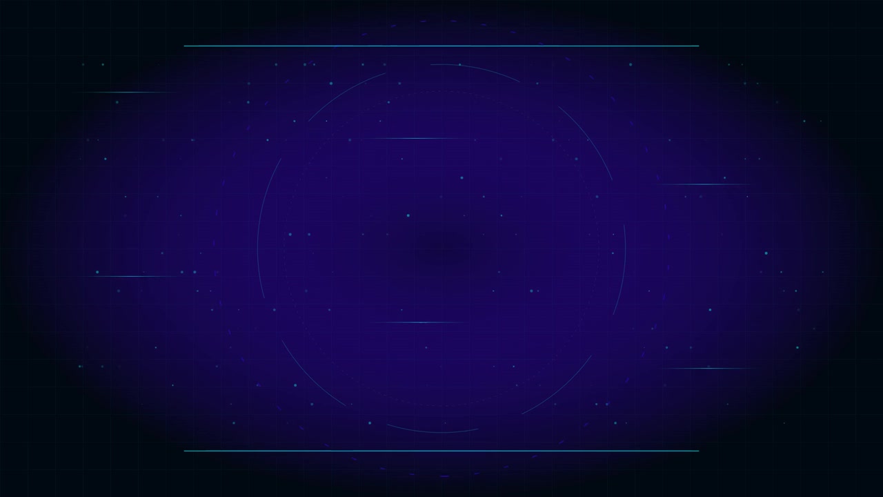 Abstract Digital HUD Interface with Rotating Circular Elements
