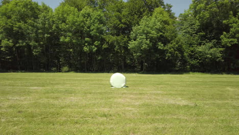 Heuballen-Auf-Einem-Feld-–-Statische-Aufnahme