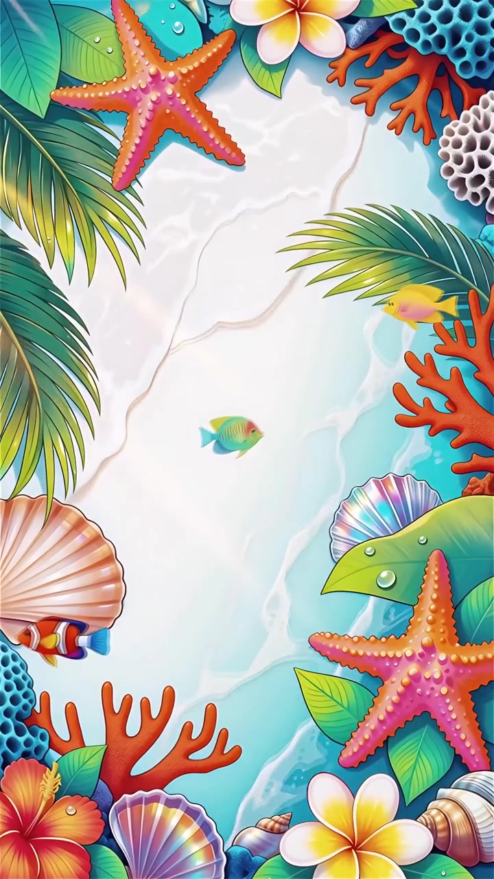 Tropical Summer Background Animation 4K
