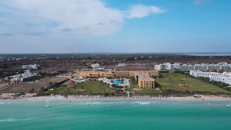 aerial view of a luxury beach resort