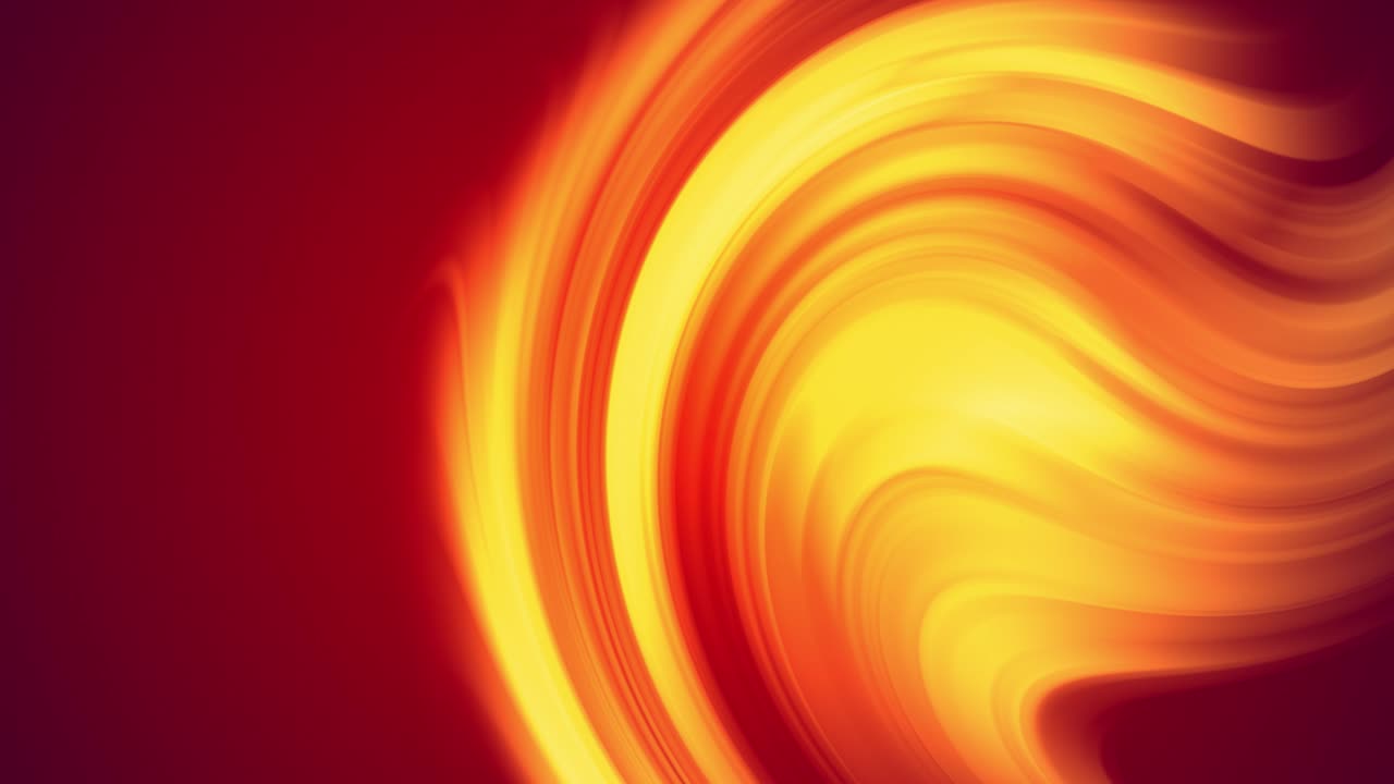 Gradiente astratto di colori rosso vivo, giallo e arancione che si mescola e cambia lentamente e ciclicamente come una superficie liquida. Animazione 4K fluida, senza interruzioni e in loop. Sfondo astratto creativo. Loop 46