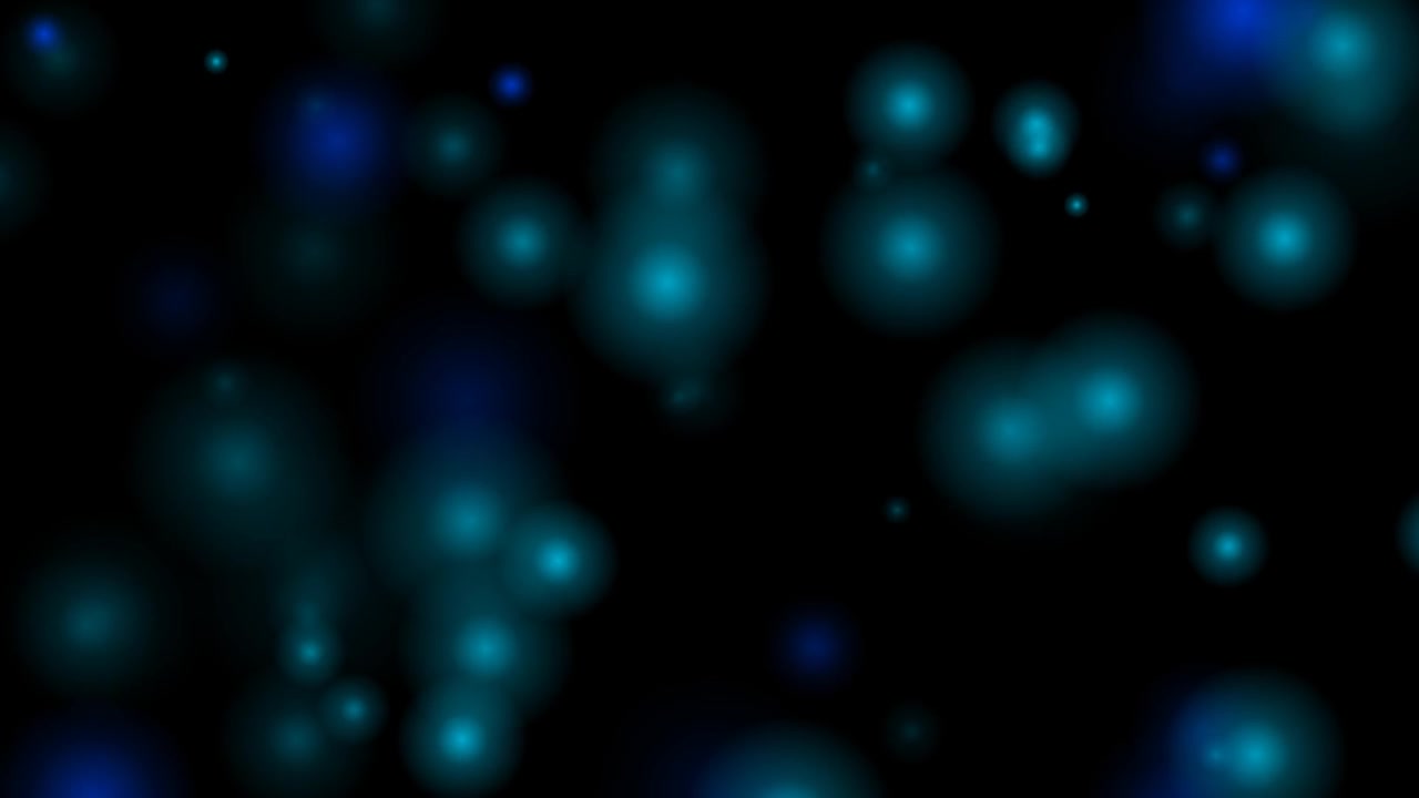 Abstract Background with Floating Blue Glowing Particles