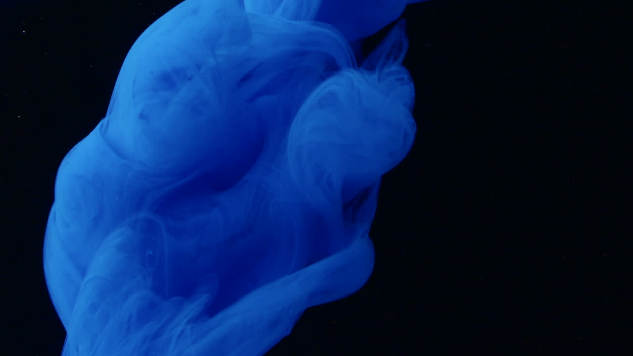 Abstract Blue Ink Splash