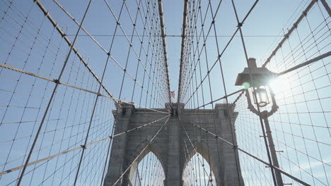 brooklyn bridge from below