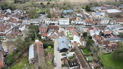 Chipping-Ongar-High-Street-Essex-Luftaufnahme-4k