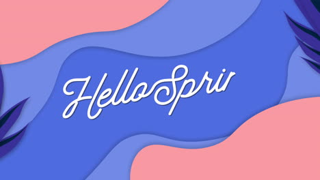 introducción de banner de texto de moda hola primavera