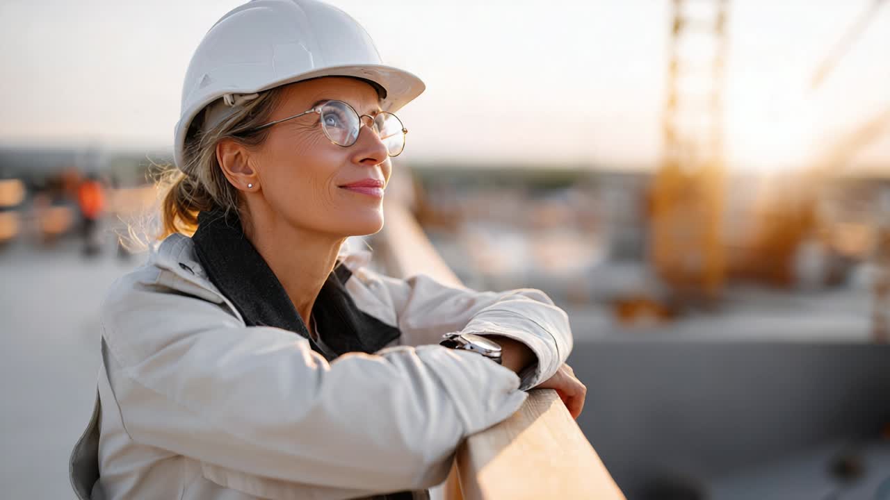 Woman engineer on construction site