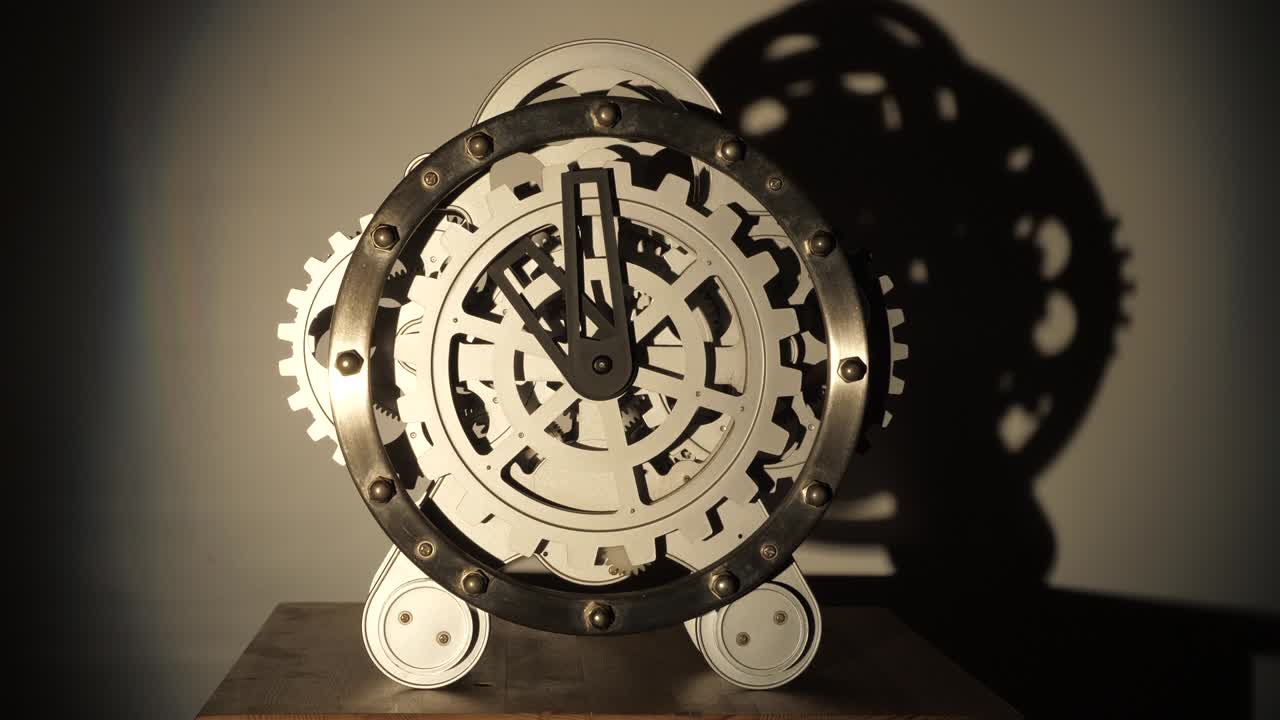 Metal industrial clock 11 O'Clock