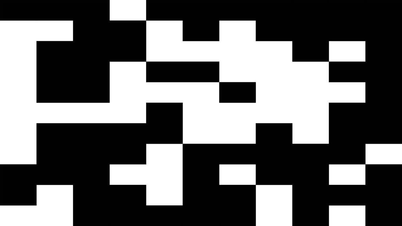 Pixelated transition pattern block animation isolated on white background